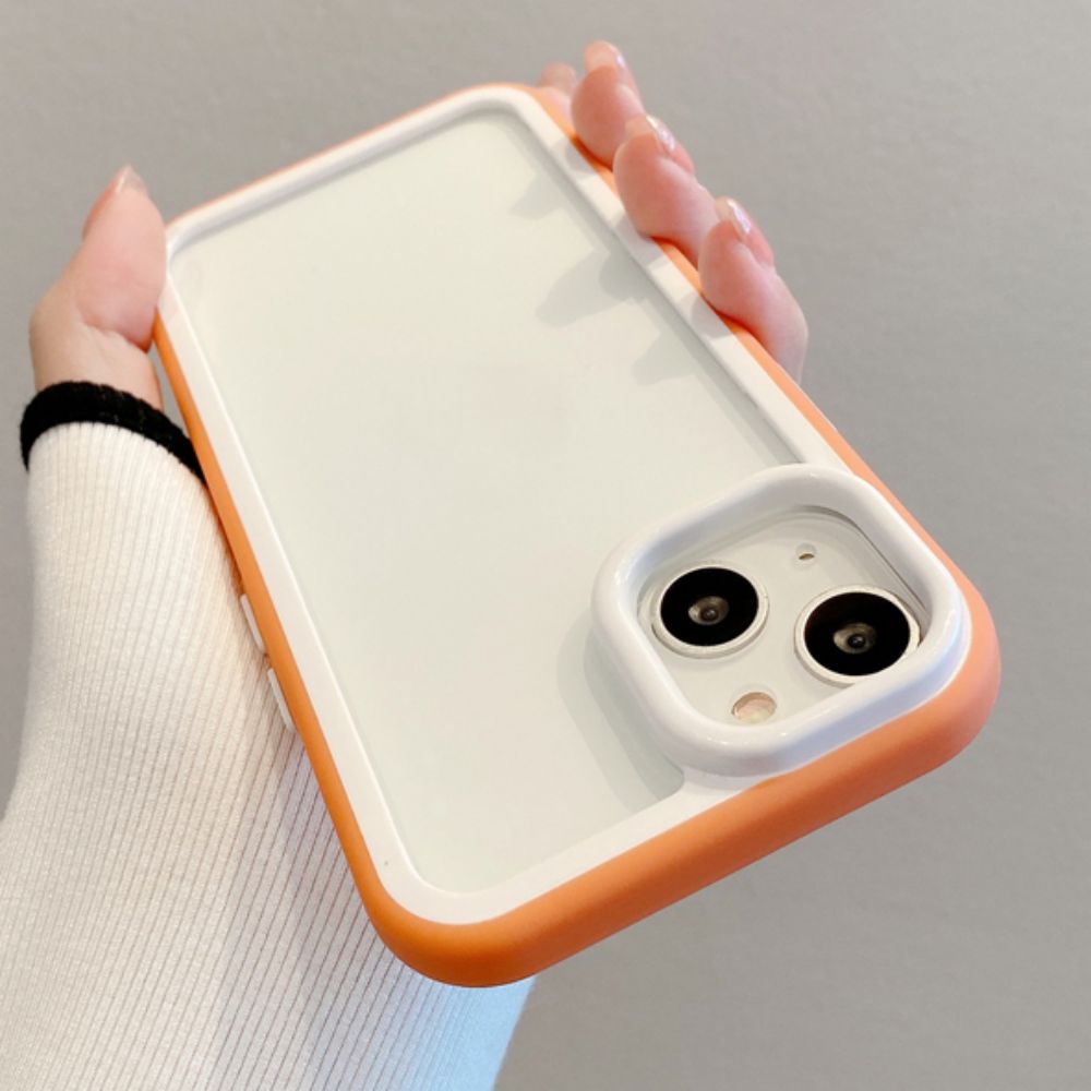 Ốp Điện Thoại TPU Mềm Viền Dày Chống Sốc Màu Tương Phản Đơn Giản Cho IPhone 11 14 13 12 Pro Max