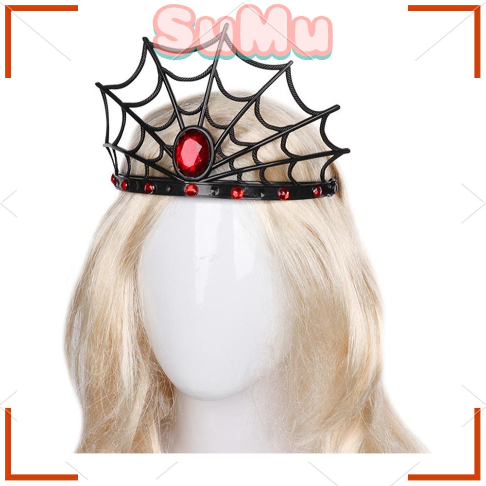 Băng Đô Cài Tóc Mô Phỏng Màu Đỏ SUMU|Đồ Dùng Tiệc Thiết Kế Spide web. Cho Kỳ Nghỉ