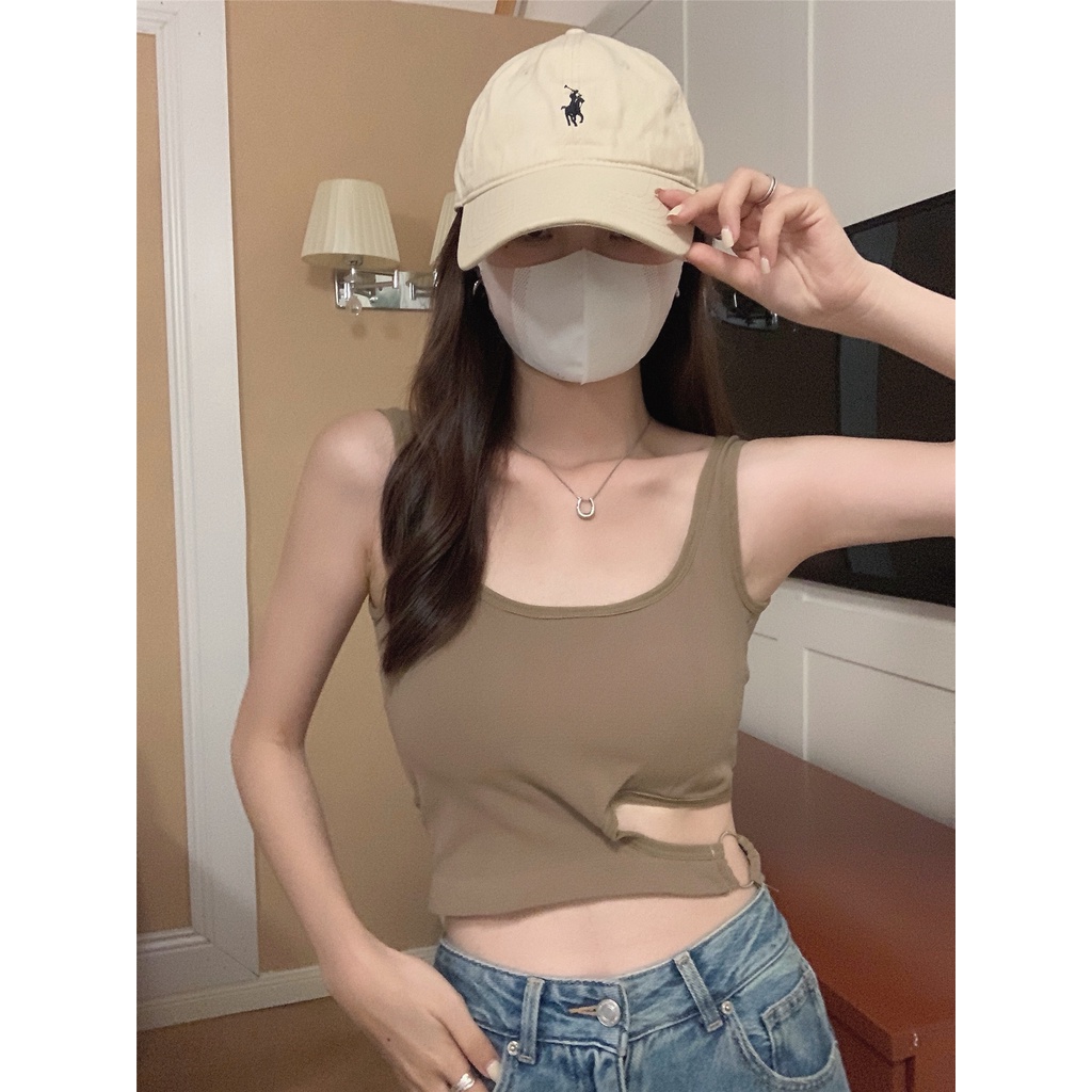 SUXI Áo Croptop Sát Nách Dáng Ôm Thời Trang Mùa Hè Quyến Rũ Cho Nữ