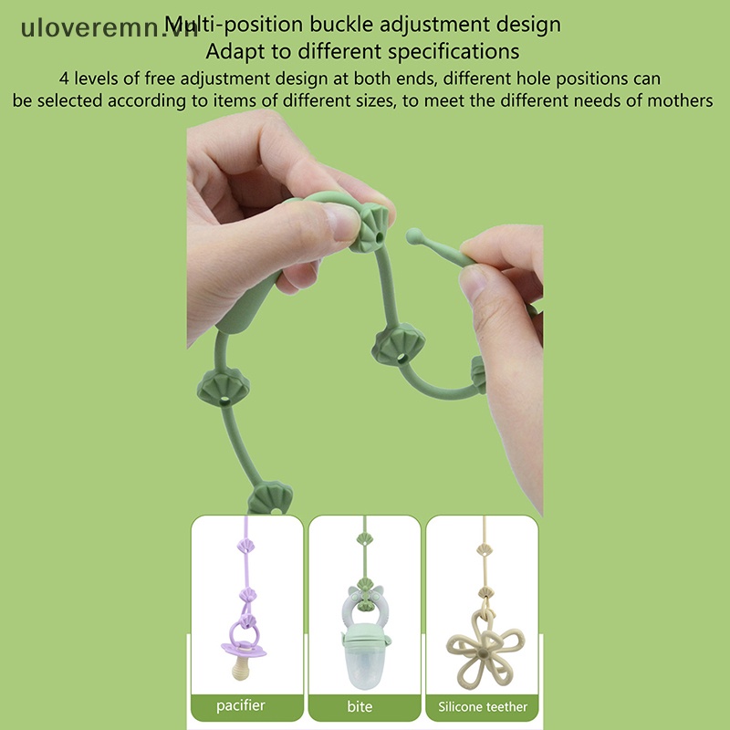 Uloveremn Đồ Chơi Dây Xích Núm Vú Giả Chống Thất Lạc Bằng Silicone Dành Cho Trẻ Em