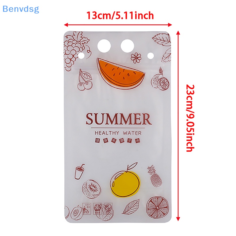 Benvdsg > Túi Nhựa Đứng Đựng Đồ Uống Có Khóa Kéo Bảo Quản Đá Lạnh Tốt