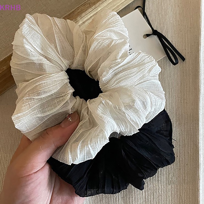 Dây Buộc Tóc Cotton Hai Lớp Họa Tiết Hoa Thời Trang Dành Cho Nữ Mới