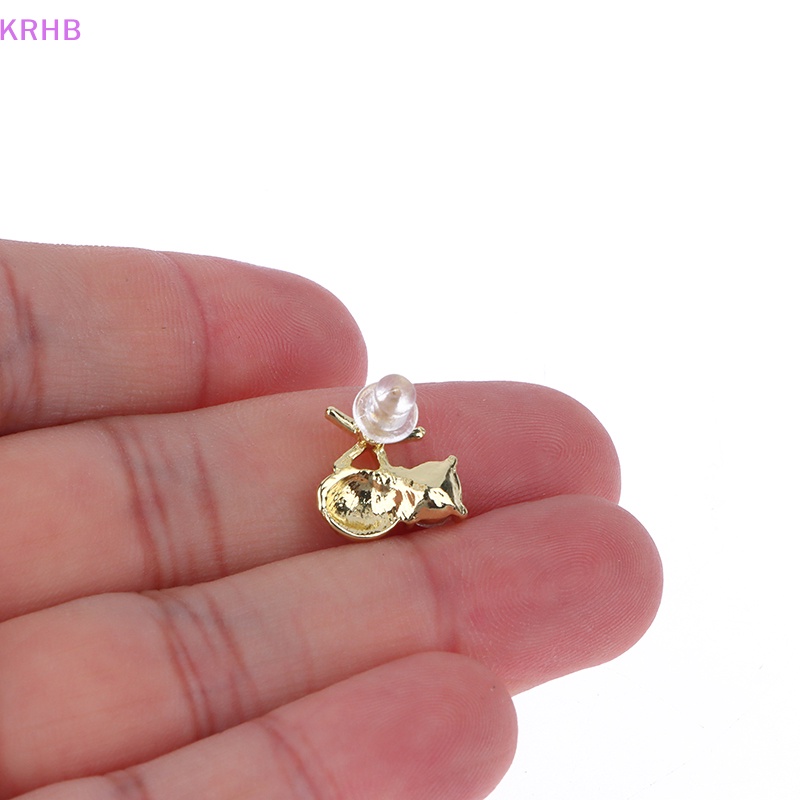 1 Đôi Khuyên Tai Nữ Hình Sao Biển Đính Ngọc Trai Xinh Xắn Mới