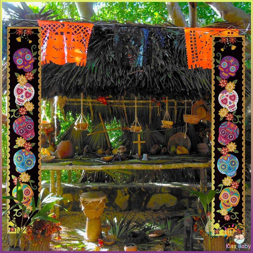 Câu đối Đường Đầu Lâu Treo Tường Ký Trang Trí Sáng Tạo Mexico Ngày Chết Lễ Tiệc