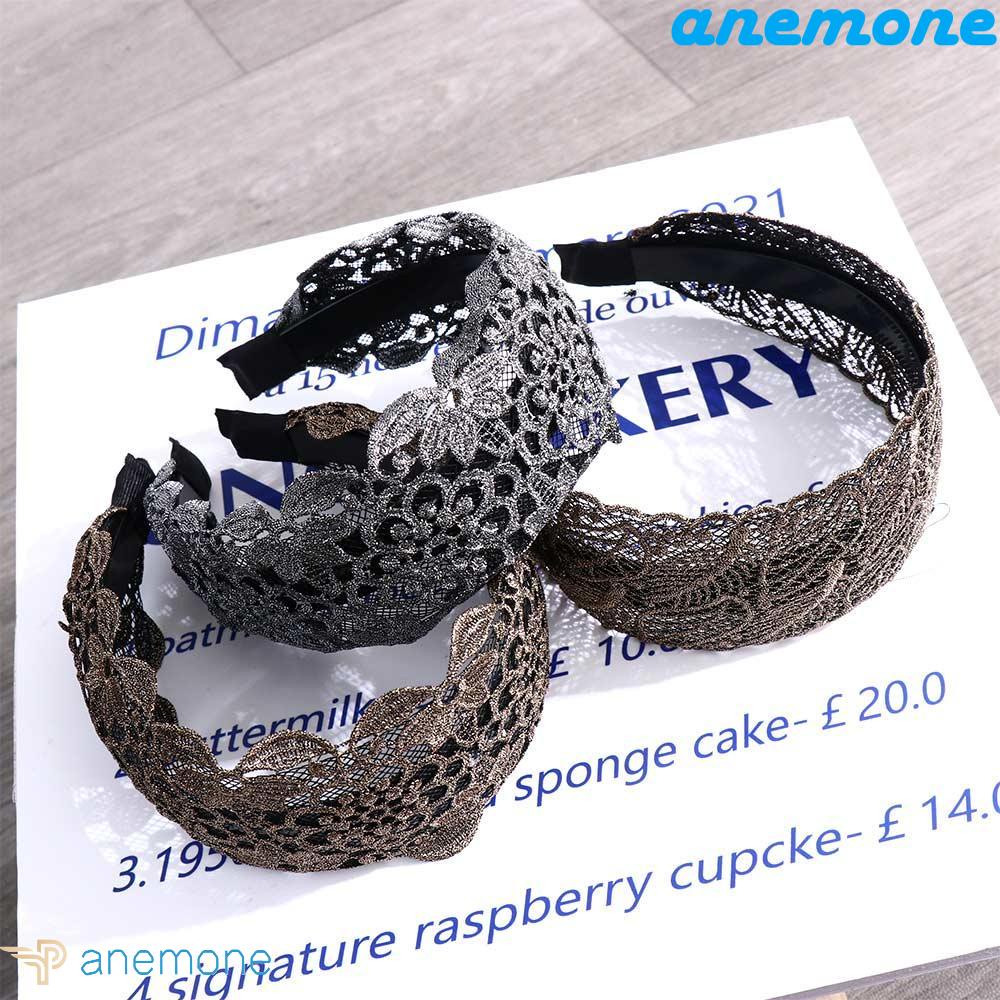 Băng Đô Cài Tóc Thêu Hoa Răng Cưa Không Trượt Phong Cách Hàn Quốc Cho Nữ