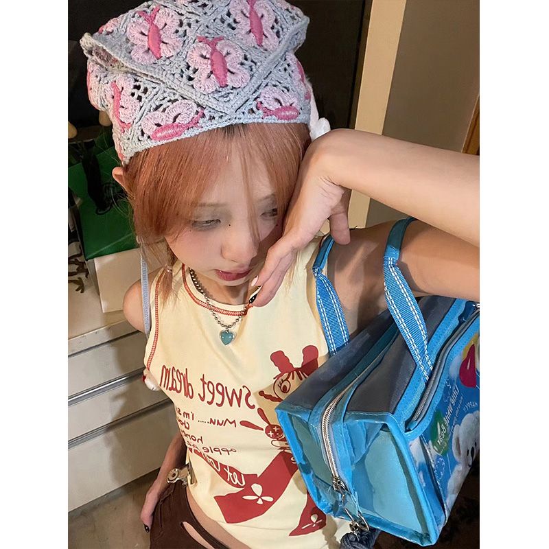 Áo Hai Dây Phong Cách Đường Phố Mỹ Sang Trọng Ngọt Ngào Thời Trang Cho Nữ Giới Niche