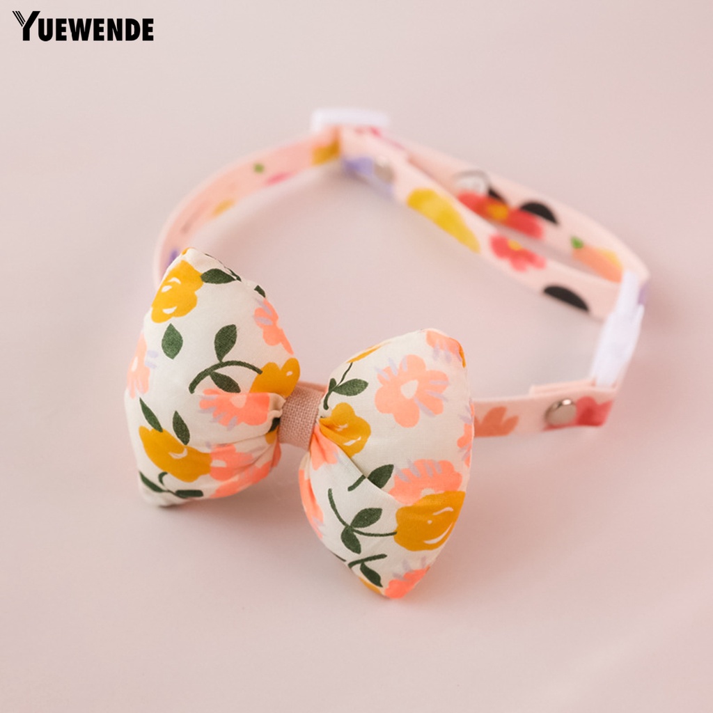 Nơ Đeo Cổ Thoáng Khí Họa Tiết Hoa Dễ Thương Cho Thú Cưng