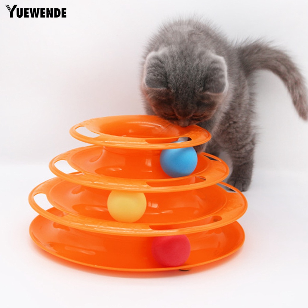 Đồ Chơi Đĩa Sáng Tạo Tích Hợp Bóng Cào Móng Chống Cắn Giảm Căng Thẳng Cho Mèo Cưng