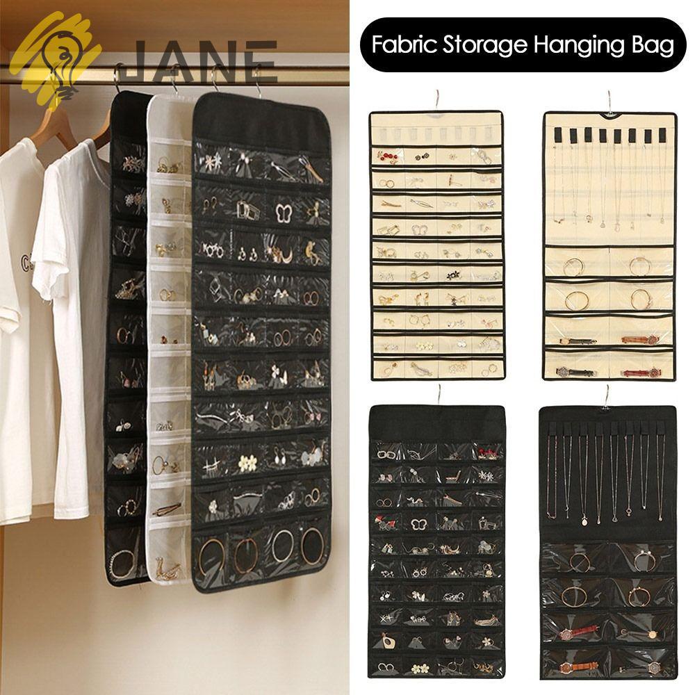 Túi Đựng Trang Sức Bằng Vải Hai Mặt Treo Tường Tiện Lợi Giá Đỡ