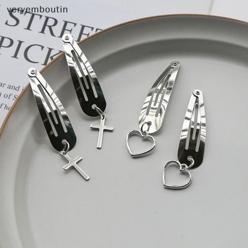 Set 2 Kẹp Tóc Nơ Bằng Kim Loại Thời Trang Cho Nữ