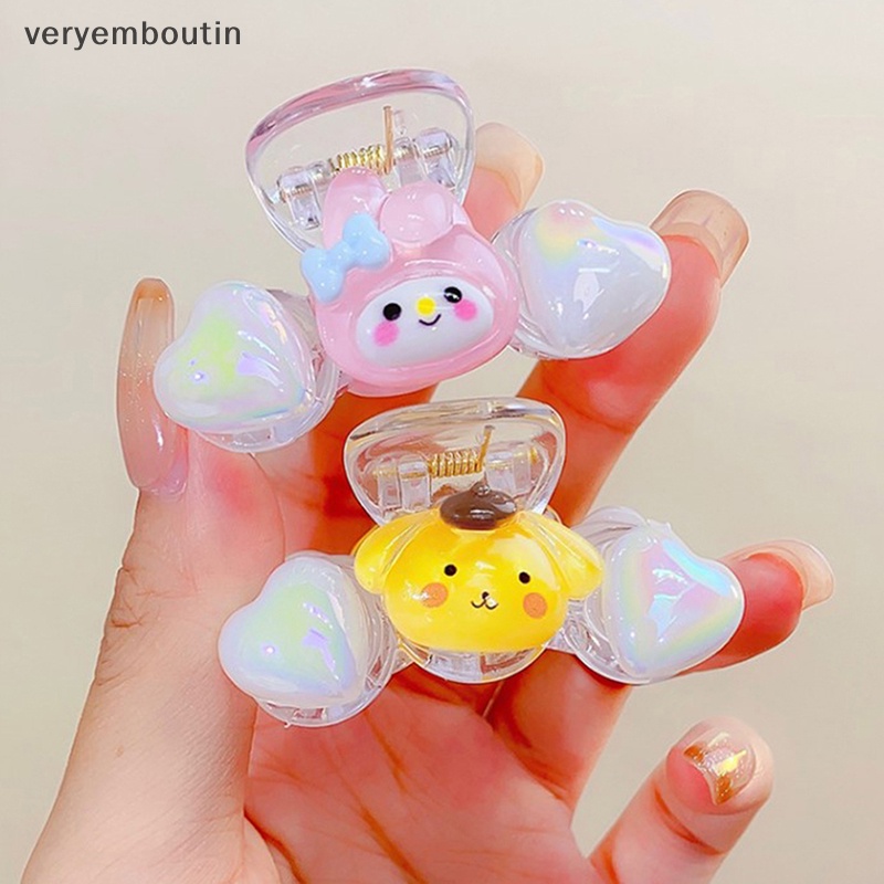 Kẹp Tóc Nhỏ Màu Gradient Họa Tiết Hoạt Hình Sanrio Mymelody Kuromi Đáng Yêu Cho Bé Gái