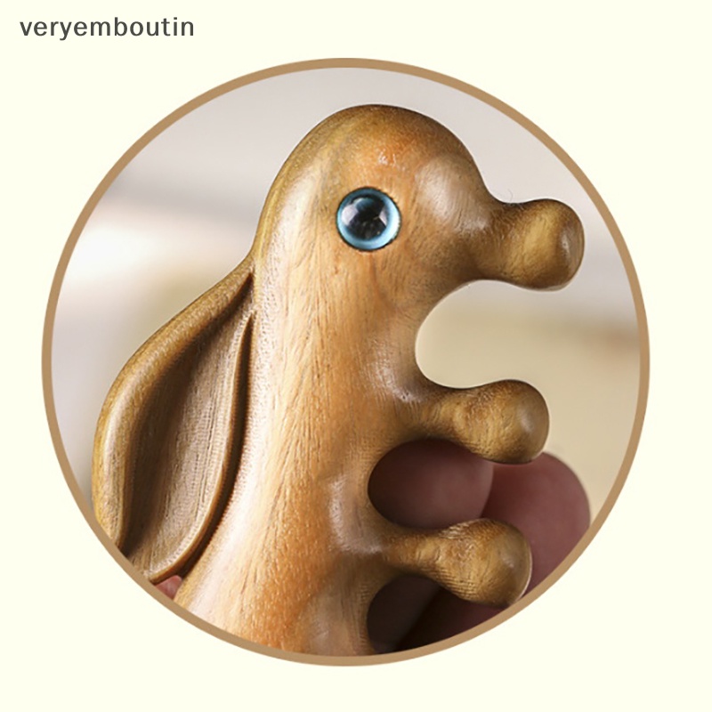 1 Lược Chải Tóc Mát Xa Da Đầu Bằng Đá Meridian Hình Thỏ Dễ Thương