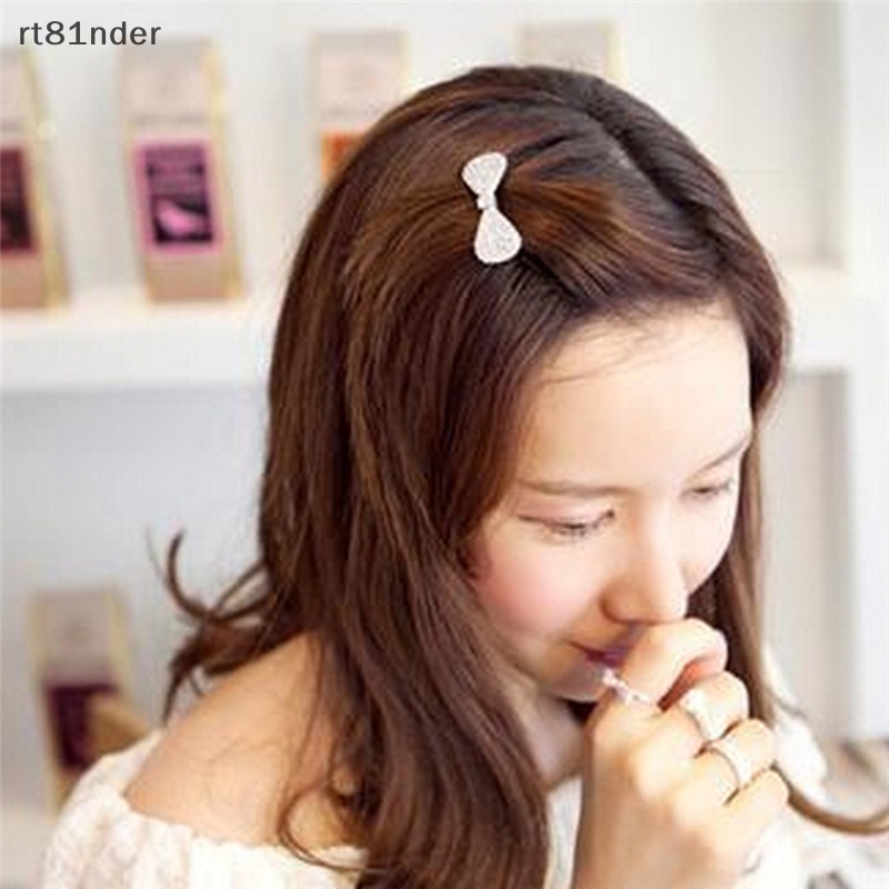 Kẹp Tóc Hình Nơ Đính Pha Lê Thời Trang 2017 Cho Nữ