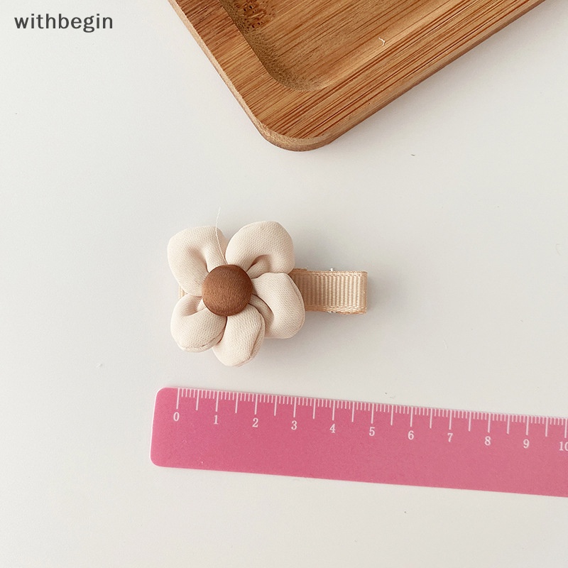 Set 4 / 2 Kẹp Tóc Nơ Hình Hoa Màu Hồng Ngọt Ngào Cho Bé Gái