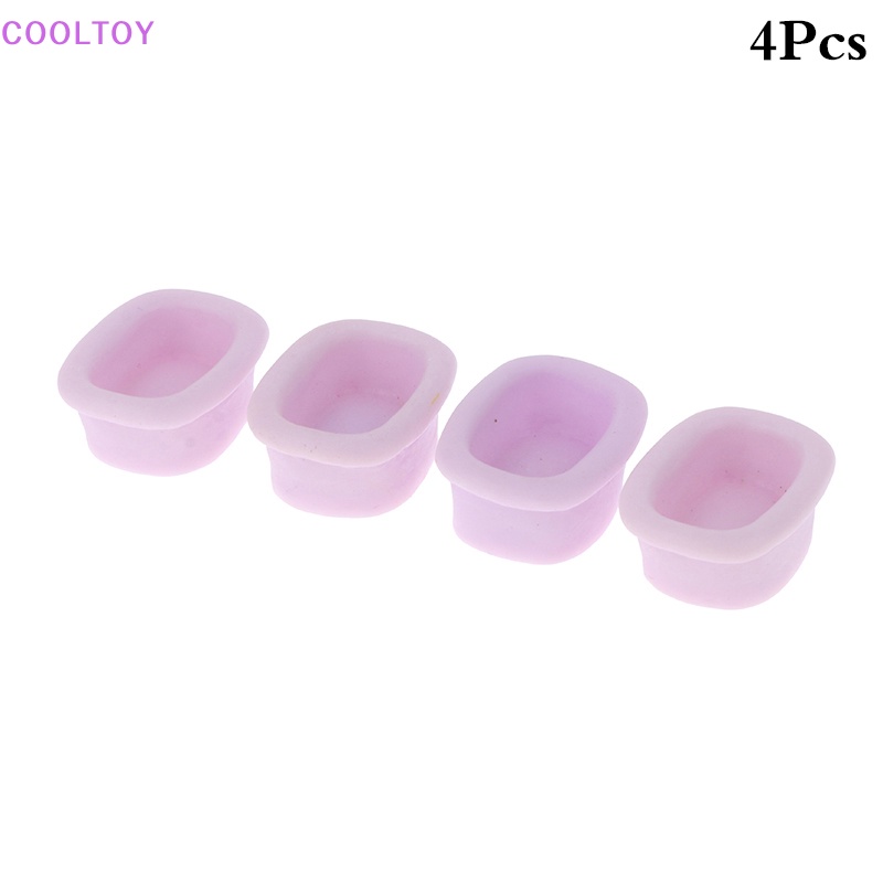 Set 4 Bồn Tắm Mini Trang Trí Nhà Búp Bê Tỉ Lệ 1: 12