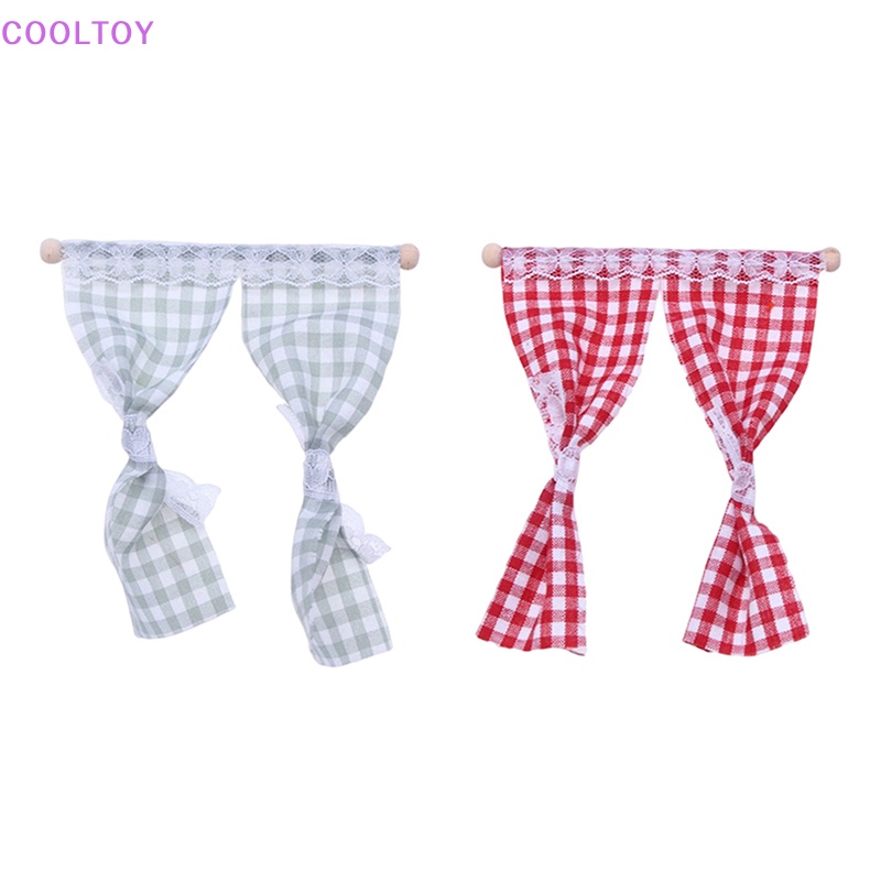 1 Rèm Cửa Ren Xinh Xắn Cho Nhà Búp Bê Tỉ Lệ 1: 12