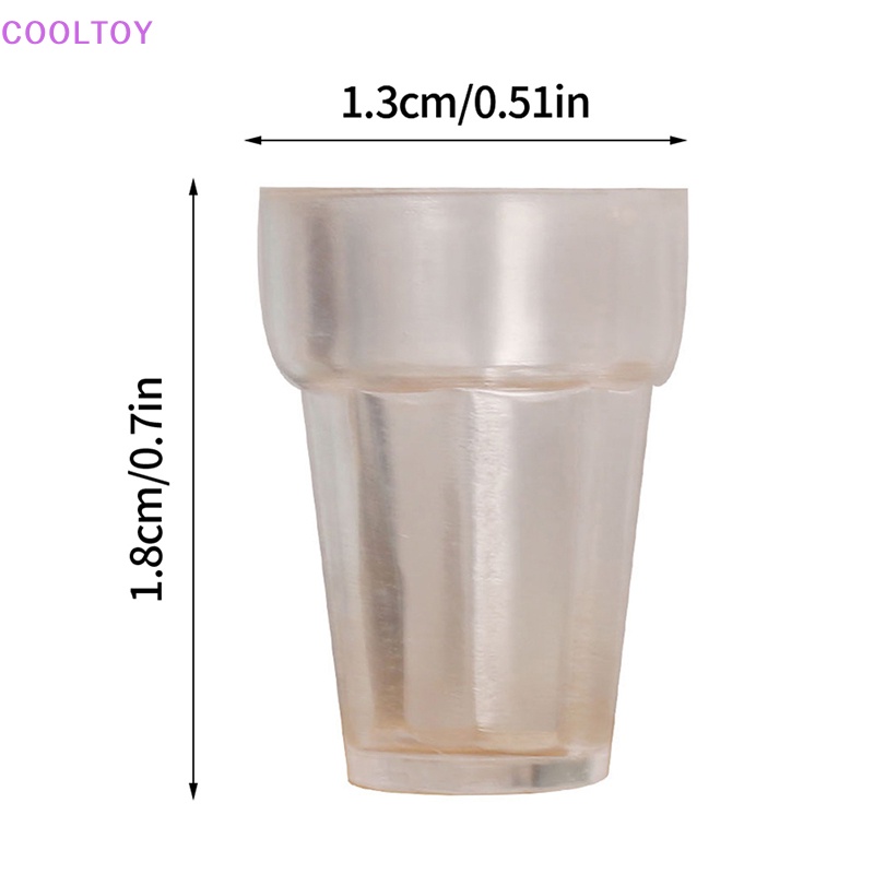 Set 4 Cốc Trong Suốt Đựng Kem / Đồ Chơi Búp Bê Tỉ Lệ 1: 12