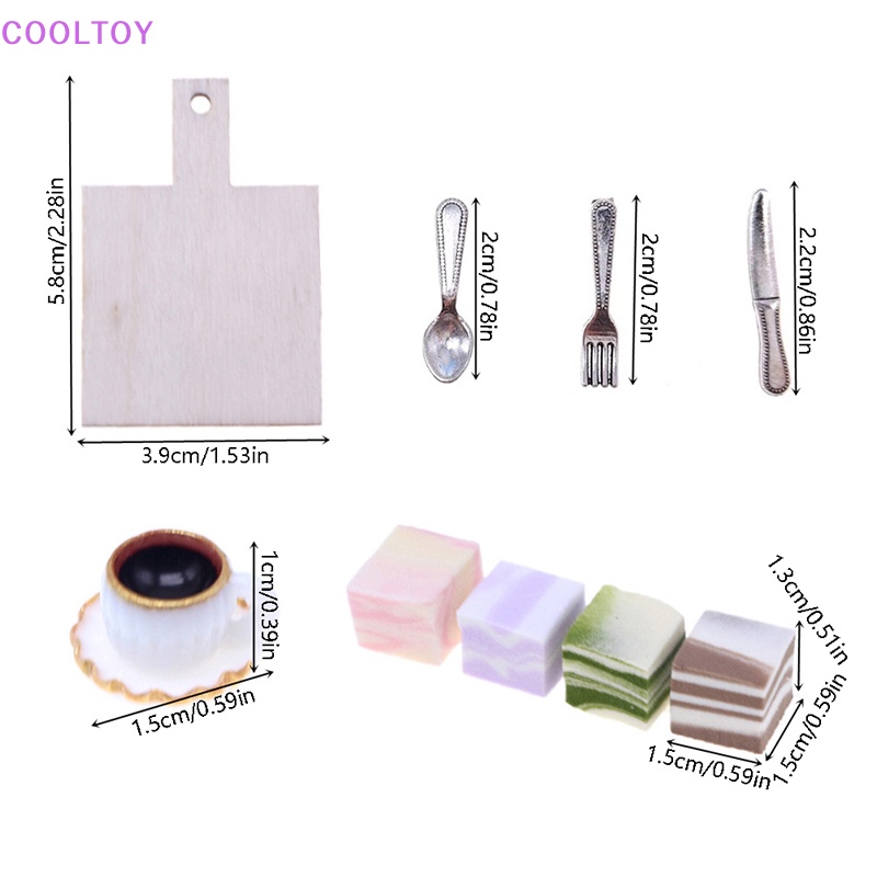 1 Bộ Mô Hình Bánh Ngọt COOLTOY Trang Trí Nhà Búp Bê