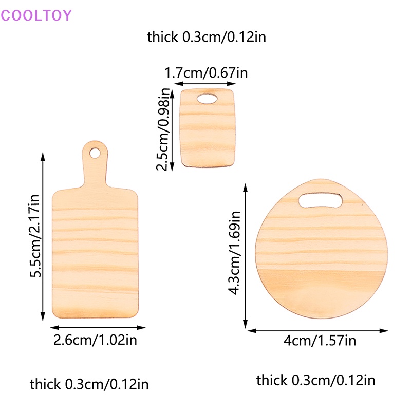 Cooltoy Mô Hình Tấm Thớt Mini Trang Trí Nhà Búp Bê