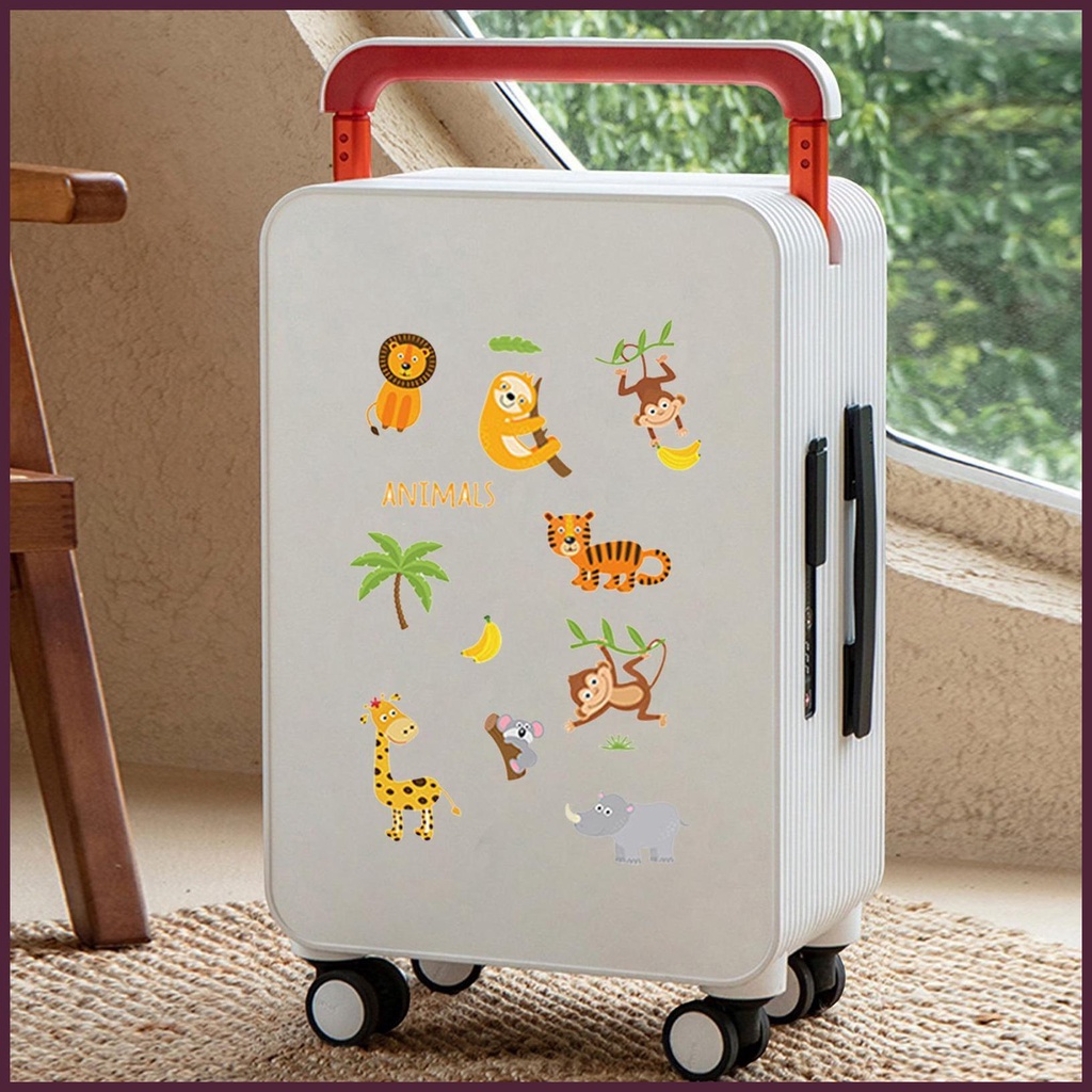 Bộ 10 Tấm Sticker Dán Trang Trí Hình Động Vật Dễ Thương