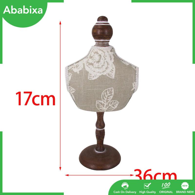 [Ababixa] Giá Đỡ Dây Chuyền / Vòng Cổ Mặt Hình Cô Gái Bằng Gỗ Họa Tiết Hoa Trang Trí Làm Quà Tặng