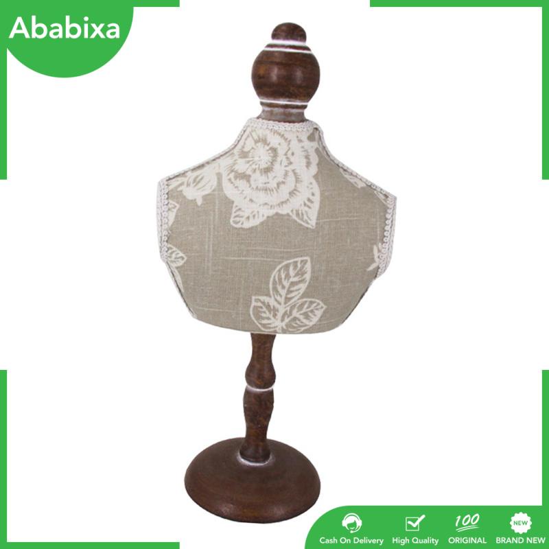 [Ababixa] Giá Đỡ Dây Chuyền / Vòng Cổ Mặt Hình Cô Gái Bằng Gỗ Họa Tiết Hoa Trang Trí Làm Quà Tặng