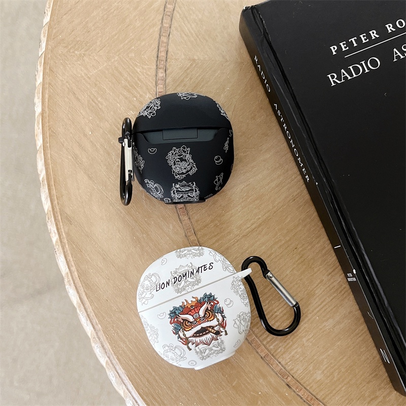 Vỏ Bảo Vệ Hộp Sạc Tai Nghe Bluetooth Không Dây VIVO TWS Air Bằng tpu Mềm Nhám Hình Sư Tử Hoạt Hình