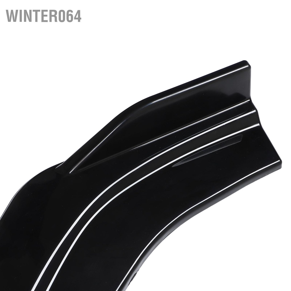 Winter064 3 cái Bộ chia môi cản trước dụng cụ cơ thể Spoiler phía màu đen bóng có độ bền cao