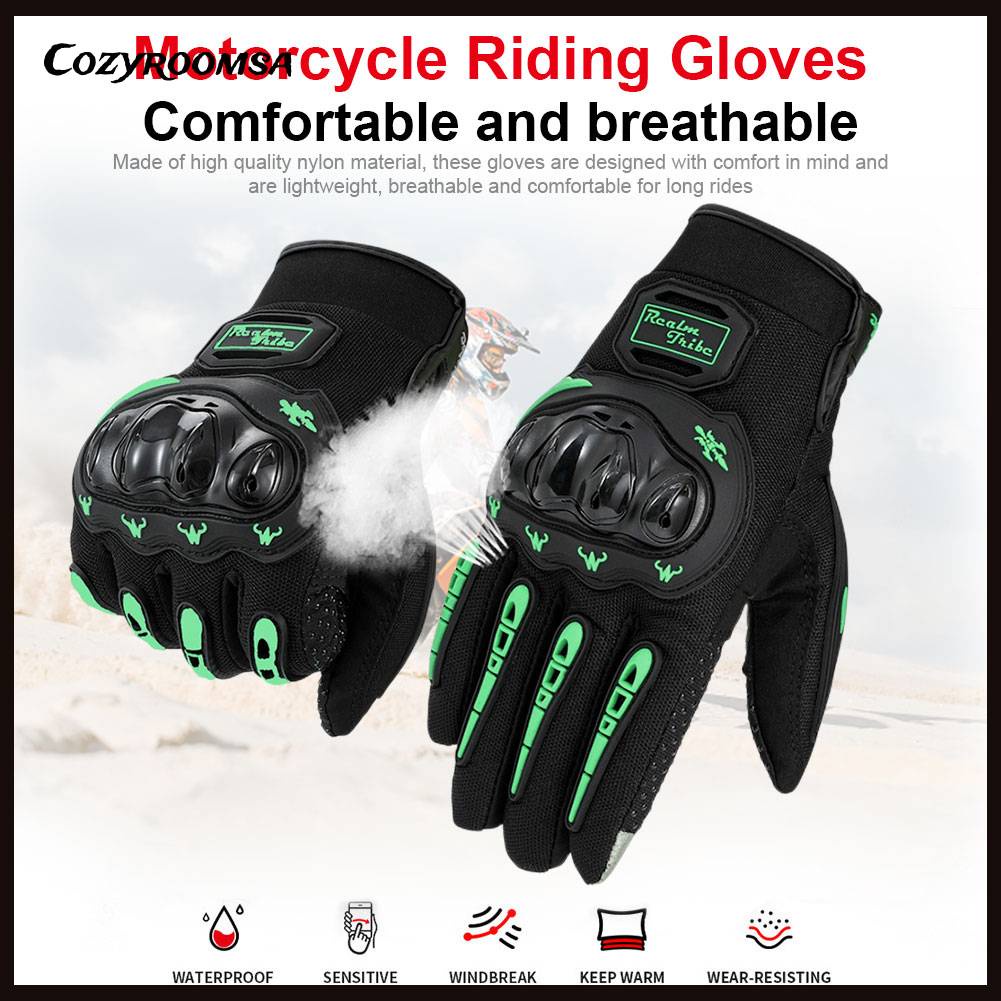 Găng Tay Lái Xe Bằng Da Chống Trượt Siêu Bền Cho BMX ATV Road Racing