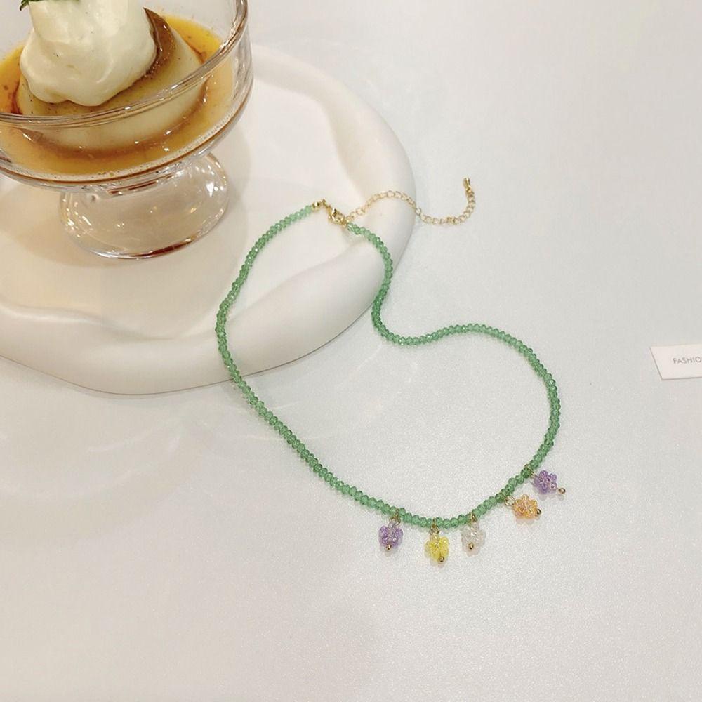 OCEANMAP Vòng cổ Hạt Nhựa Nhiều Màu Sắc Phong Cách Hàn Quốc Y2K Dành Cho Nữ