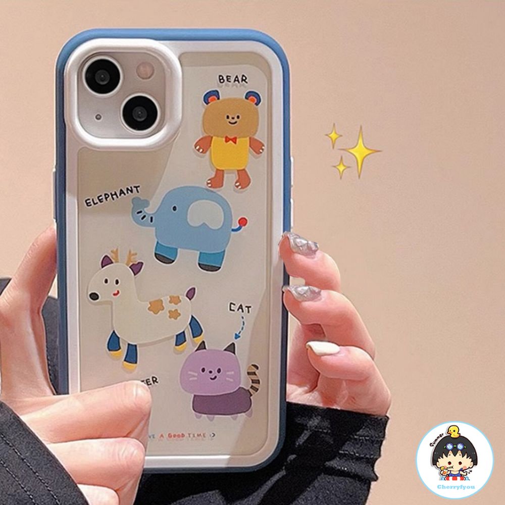 Ốp Điện Thoại TPU Mềm Chống Sốc In Hình Thú Hoạt Hình Dễ Thương Cho IPhone 11 14 13 12 Pro Max
