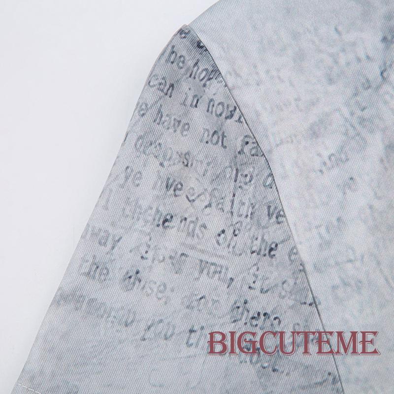 Áo Thun Crop Top Tay Ngắn Cổ Tròn In Họa Tiết Trừu Tượng Thời Trang Xuân Hè Cho Nữ