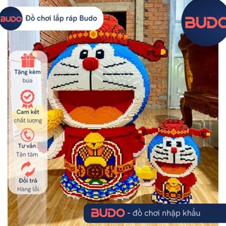 [ TẶNG BÚA ] Đồ Chơi Lắp Ráp Mô Hình Doraemon Doremon Thần tài Cầm Vàng 40cm Cỡ Lớn
