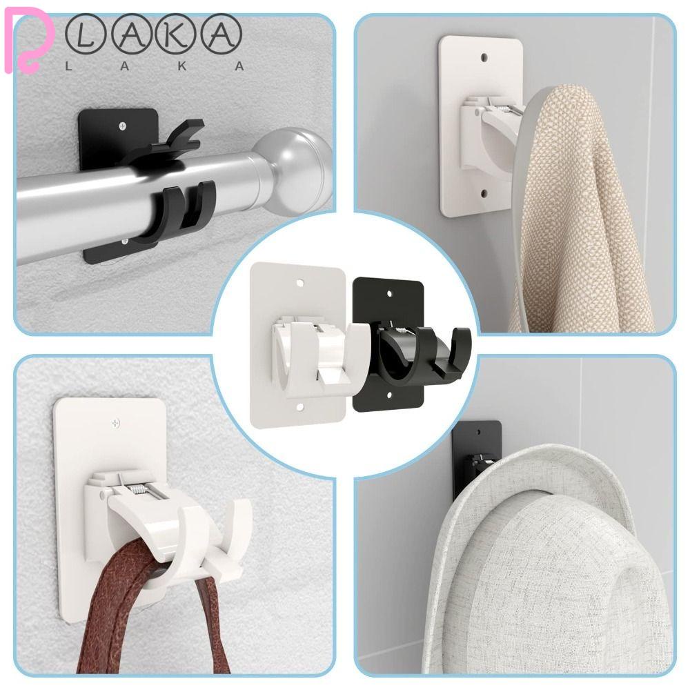 Bộ 6 Giá Đỡ Thanh Treo Rèm Cửa Tự Dính Không Cần Khoan Tiện Dụng Cho Phòng Tắm