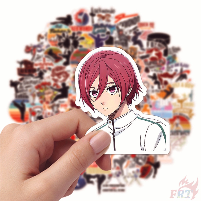 ❉ Bộ 04 Miếng Dán Màu Xanh Dương 04 Trang Trí ❉ Bộ 50 Miếng Dán Chống Thấm Nước Họa Tiết Doodle Hợp Thời Trang DIY (2 Phong Cách)