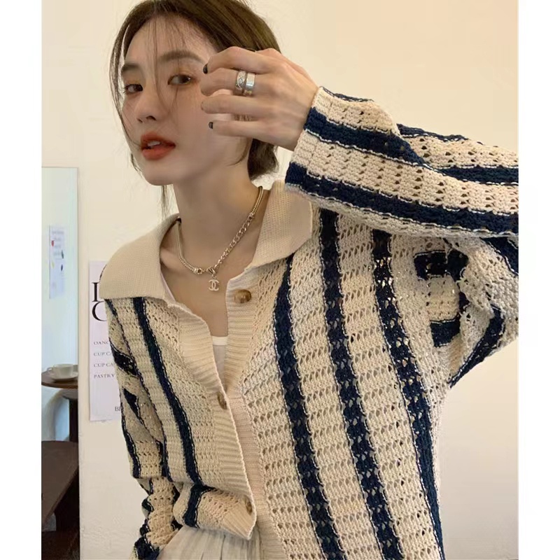 Áo Khoác cardigan Dệt Kim Tay Dài Dáng Rộng Thời Trang Mùa Thu 2023 Mới