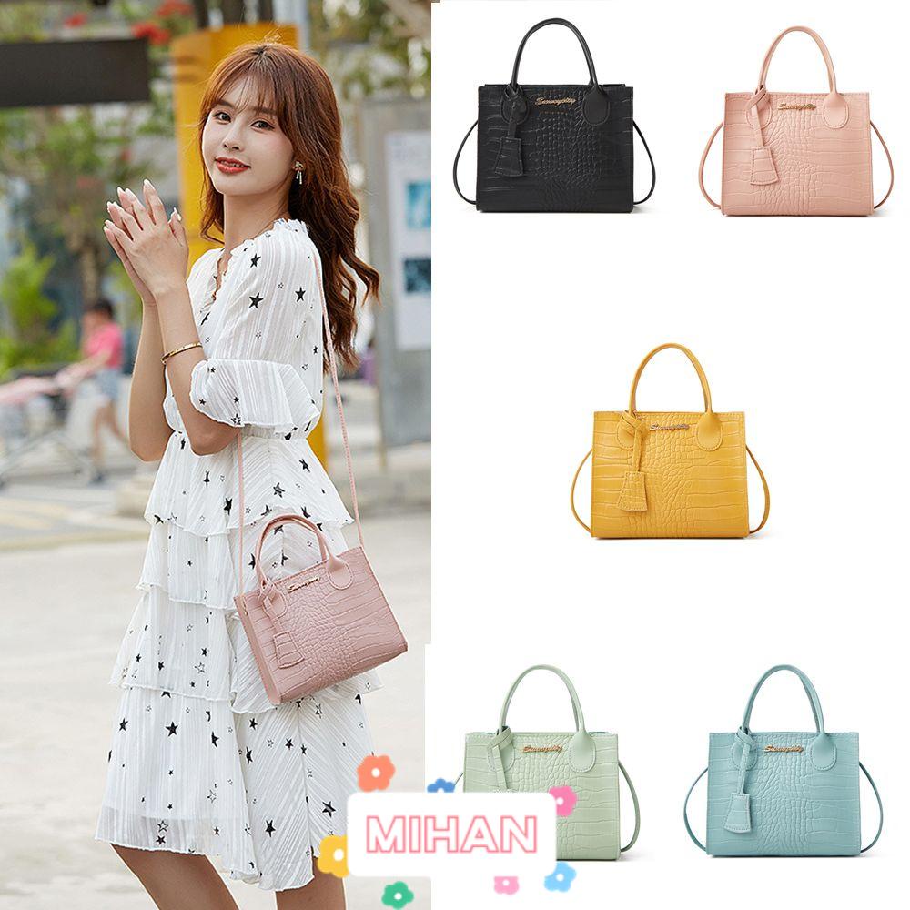 Túi Đeo Chéo Vân Da Cá Sấu Màu Sắc Kẹo Ngọt Phong Cách Hàn Quốc MIHAN1