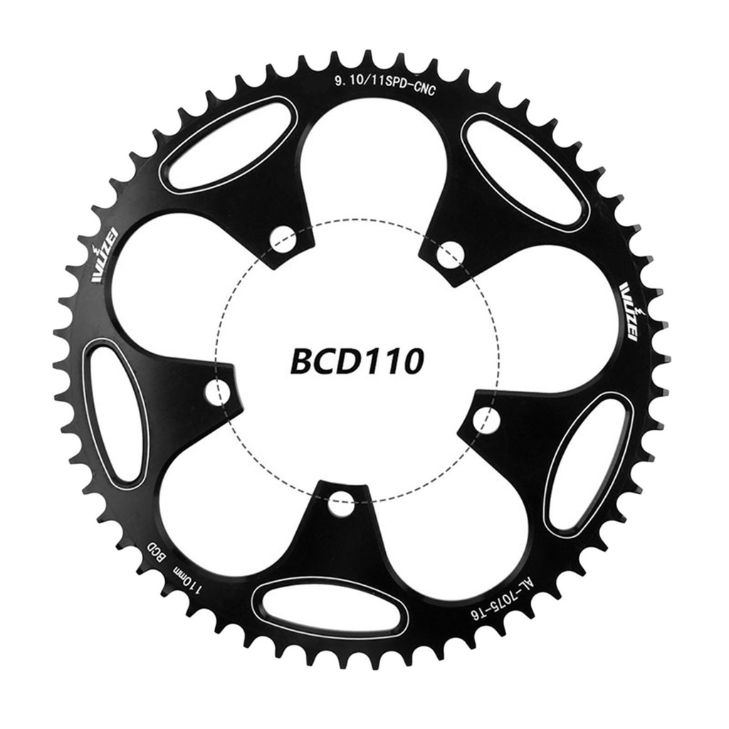 Đĩa Sên Xe Đạp 110BCD 50-60T Màu Đen 52T