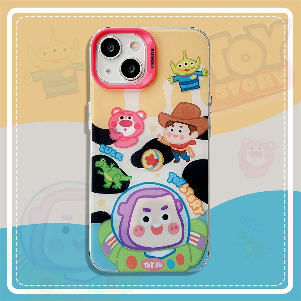 Ốp Điện Thoại TPU Mềm Trong Suốt In Hoạt Hình Toy Story Có Dây Đeo Chéo Cho iPhone 14 13 12 11 Pro Max