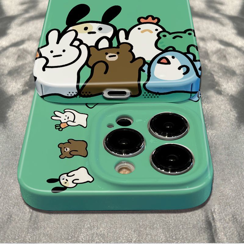 Ốp Điện Thoại Mềm Chống Sốc Hình Động Vật Cho Iphone 14promax 13 12 11 6In 78plus FJ9O