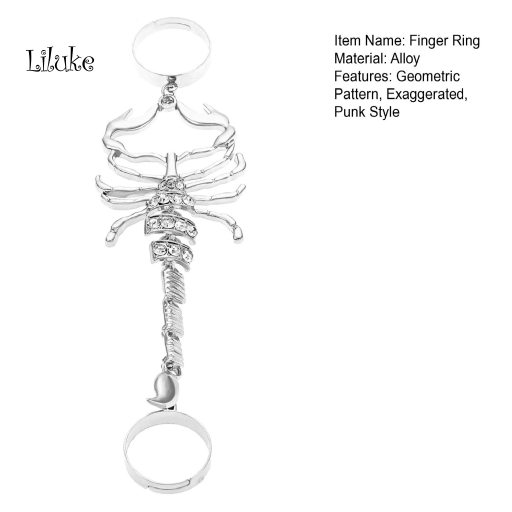 Set 2 Nhẫn Đeo Khớp Ngón Tay Kim Loại Đính Đá Thời Trang Nữ