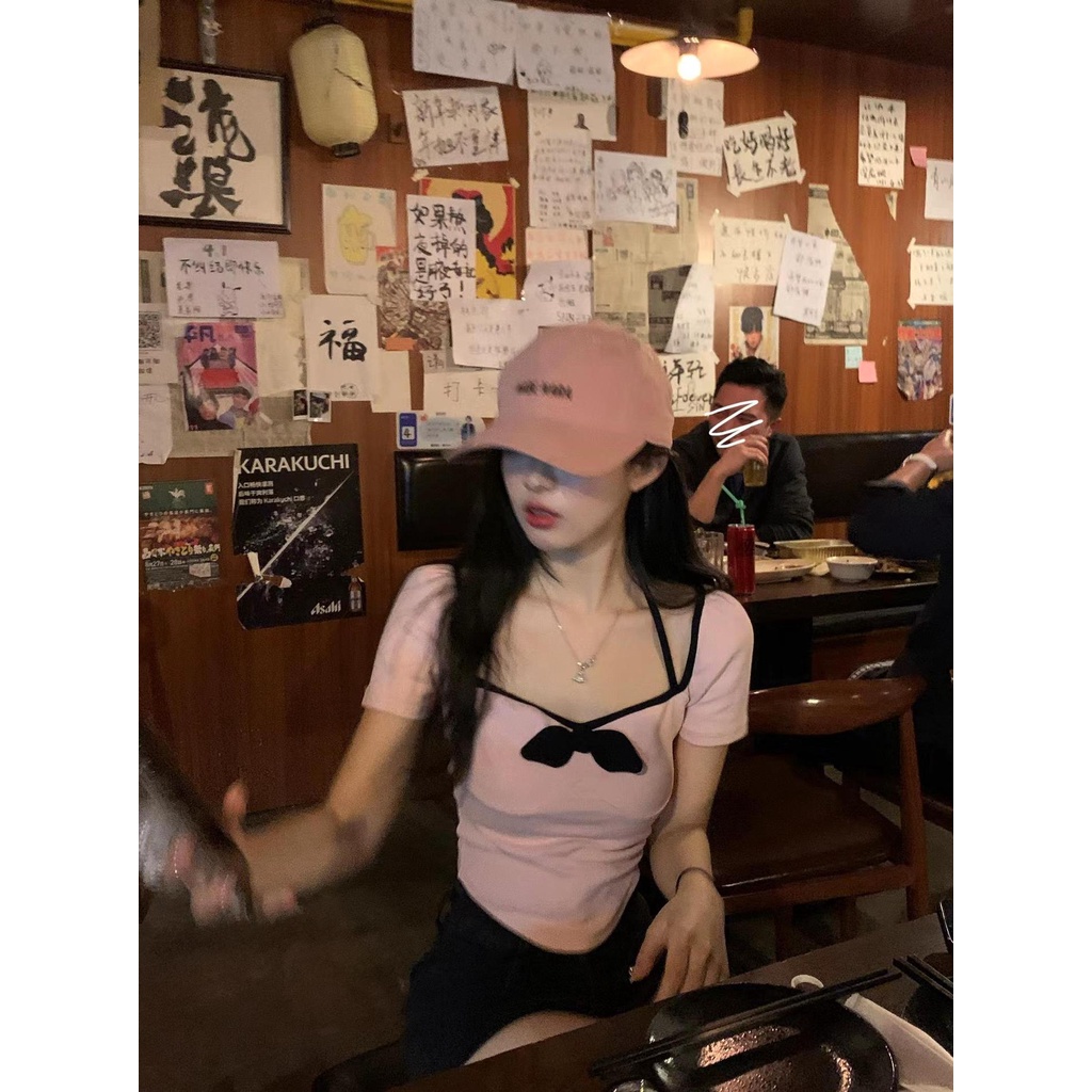 Áo Thun Tay Ngắn Thiết Kế Nơ Phong Cách Mới Ngọt Ngào Thời Trang Mùa Hè Cho Nữ