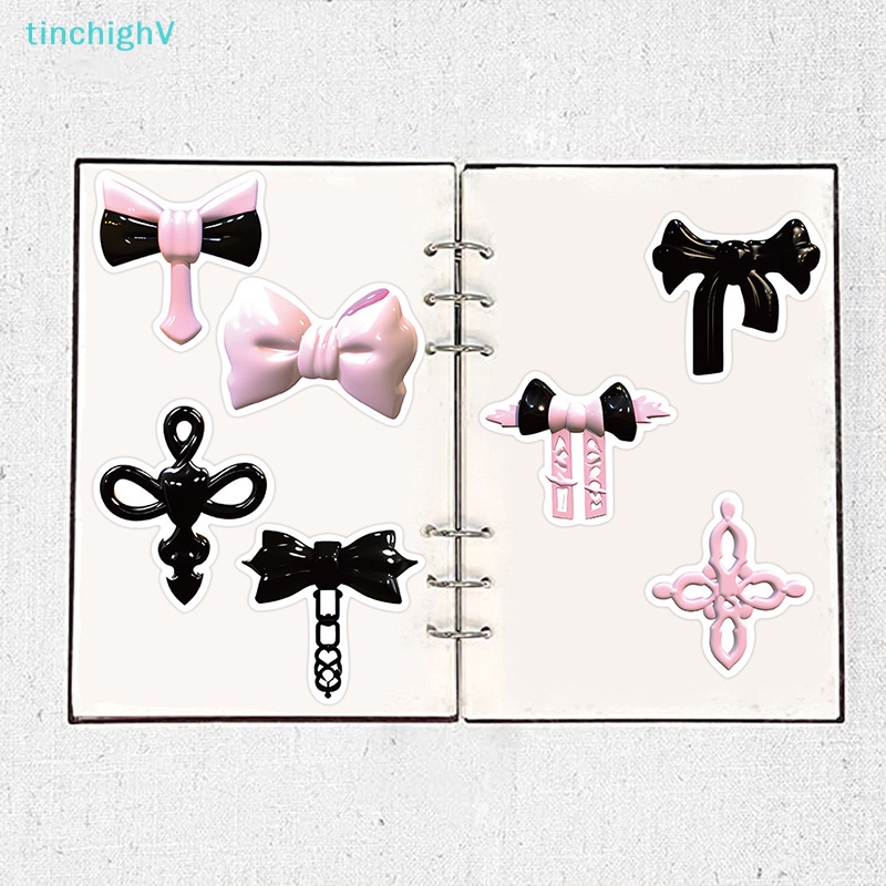 Bộ 50 Miếng Dán Họa Tiết Graffiti 3D Màu Hồng Đen Trang Trí Xe Hơi / Vali / Laptop / Điện Thoại / Sổ Tay DIY