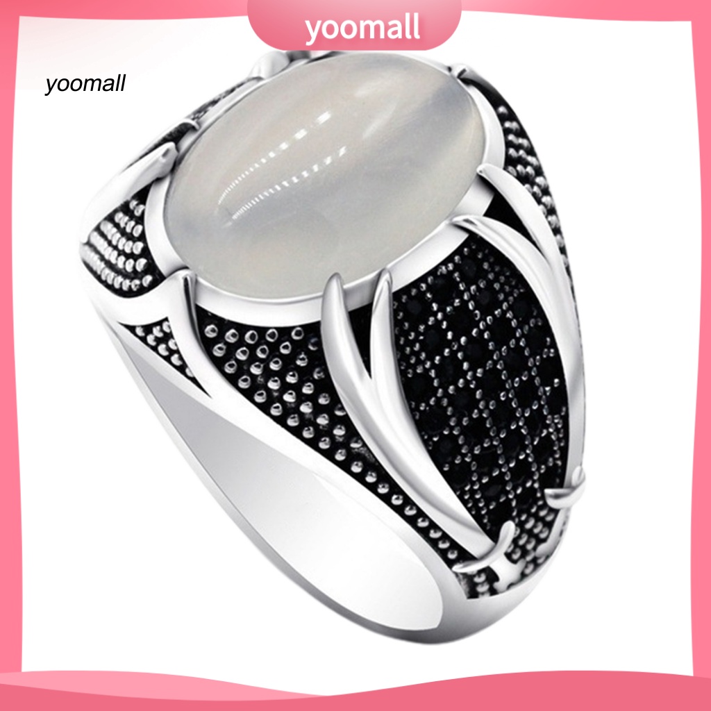 Yo / Nhẫn Đính Hôn Hợp Kim Tinh Tế Thân Thiện Với Da Cho Nam