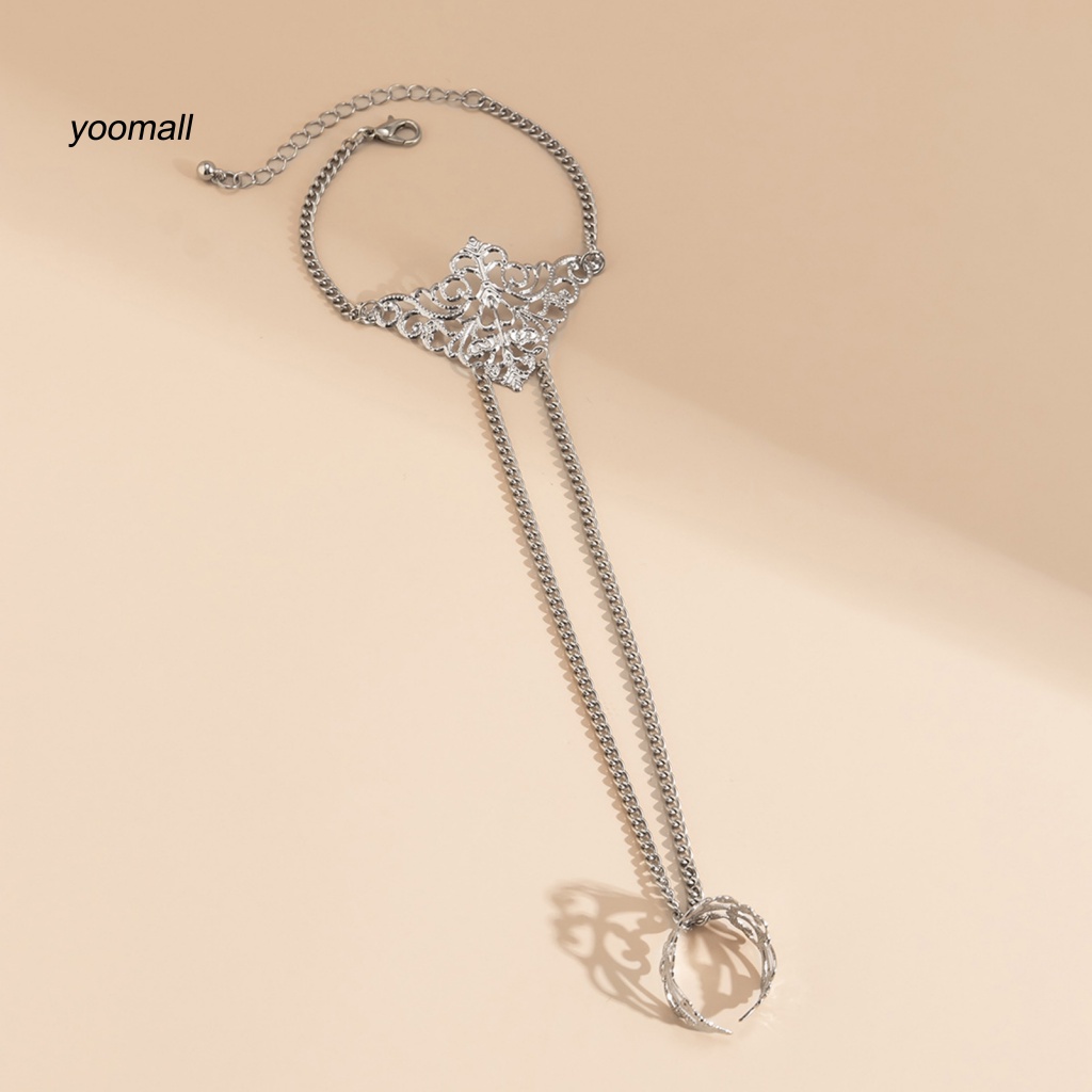 Yo / Vòng Đeo Tay Dạng Chuỗi Xích Hở Lỗ Hở Có Thể Điều Chỉnh Trang Trí Đơn Giản Cá Tính Thời Trang Không Phai Màu Dành Cho Bạn