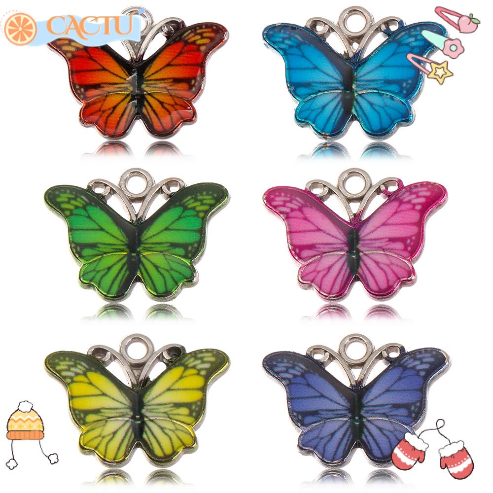 Bộ 10 Mặt Vòng cổ Tráng Men Hình Bướm Nhiều Màu Thời Trang DIY