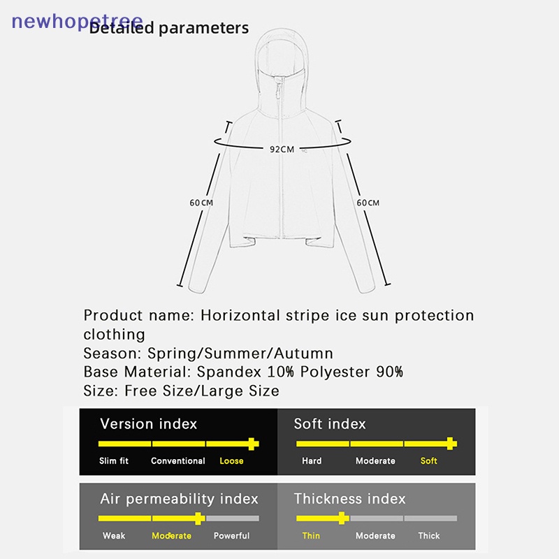 Áo Khoác Chống Nắng NTVN UPF50 + Bằng Lụa Lạnh Có Nón Thoáng Khí Hình Thỏ Chống Tia UV Mùa Hè Cho Nữ