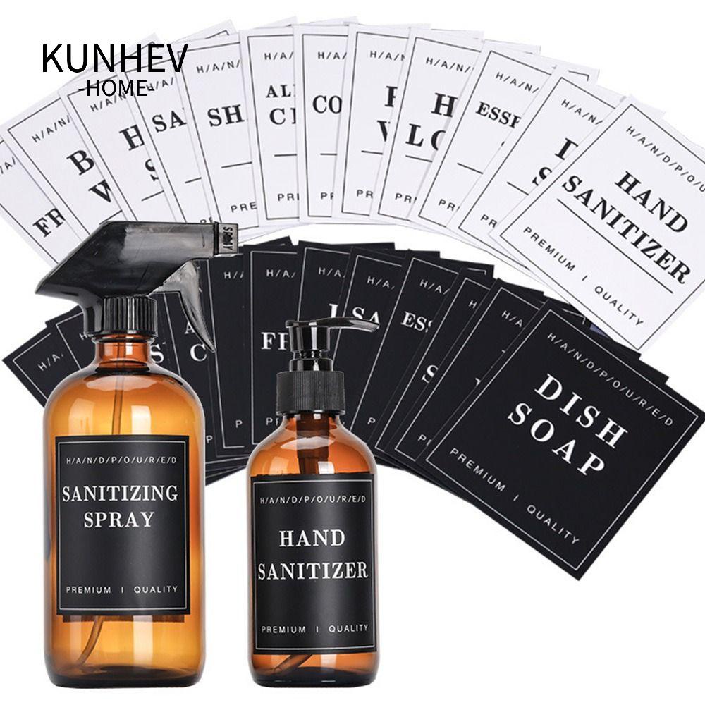 KUNHEV Nhãn Dán Bình Đựng Xà Phòng Có Thể Tháo Rời Tiện Dụng