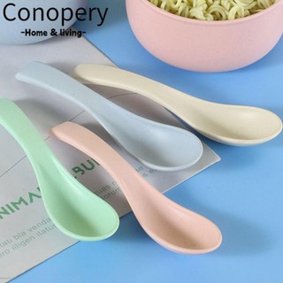 Conopery CONOPERY Muỗng Múc Canh Tay Cầm Dài Bằng Sợi Lúa Mì Thân Thiện Với Môi Trường