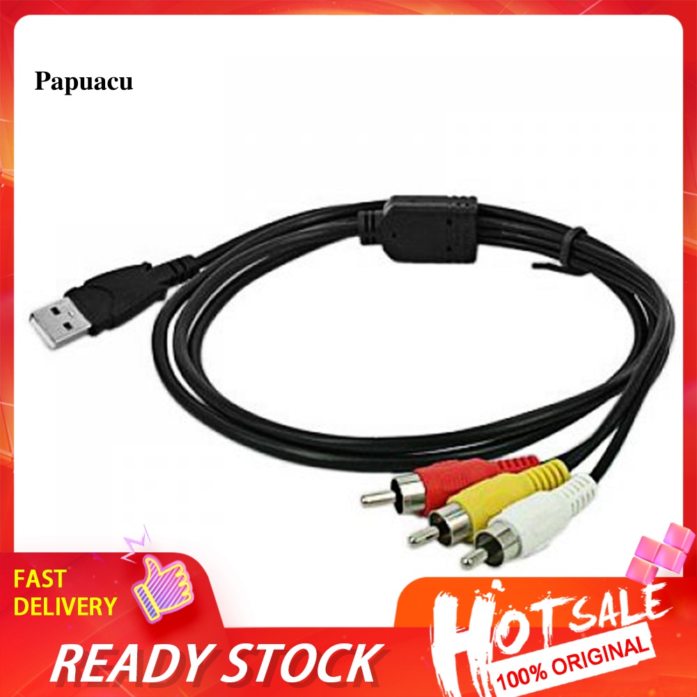 Cáp Chuyển Đổi Âm Thanh / Hình Ảnh Từ USB Sang 3RCA A / V Cho TV Mac PC